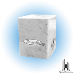 Deck Box - Satin Cube - White / Black 100+