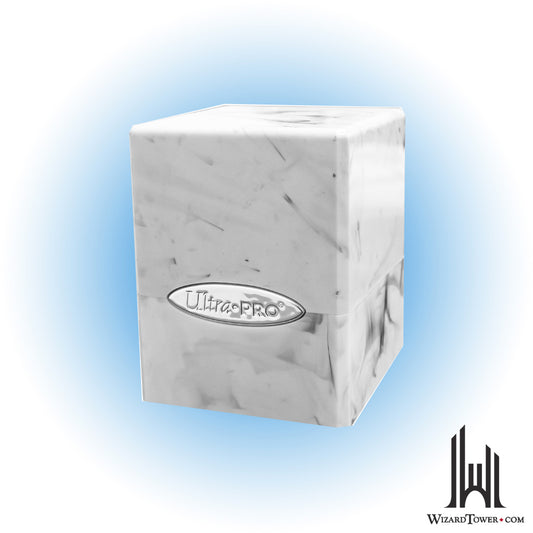 Deck Box - Satin Cube - White / Black 100+