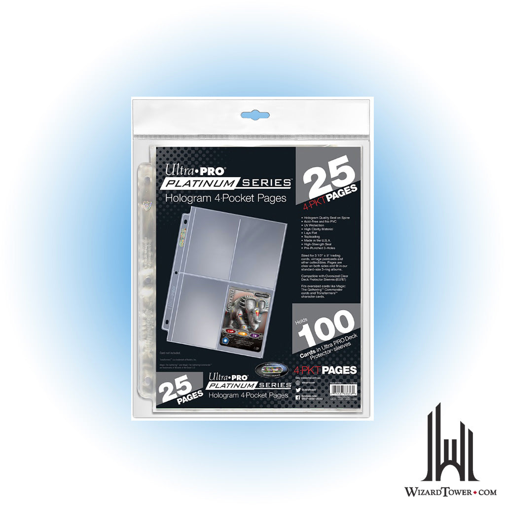 Card Holder Sheet - 4-Pocket Pack of 25