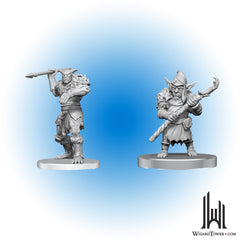 Unpainted Miniature - Dungeons & Dragons - Bugbear Stalker and Goblin Hexer