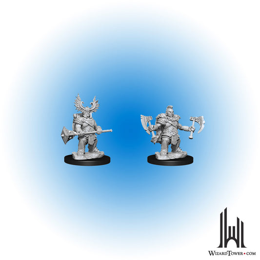 Unpainted Miniature - Dungeons & Dragons Frameworks - Dwarf Barbarian