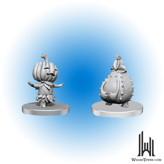 Unpainted Miniature - Pathfinder - Gourd Leshy and Cactus Leshy