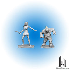 Unpainted Miniature - Pathfinder - Mudwretch and Buso