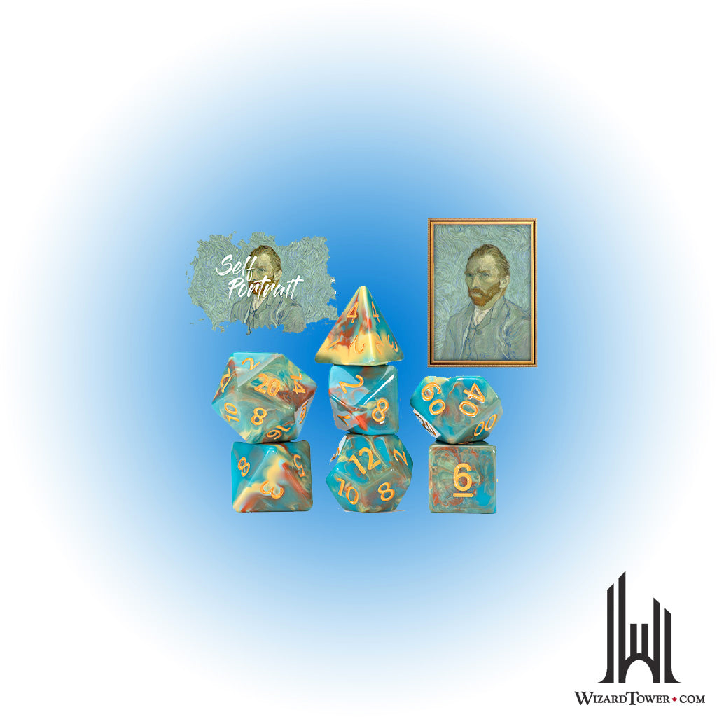 Dice Set - Van Gogh Self Portrait 7ct