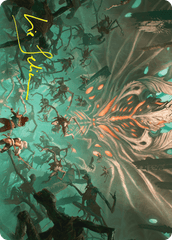 Valgavoth's Onslaught (16/54) Art Card (ADSK) - Gold-Stamped Signature