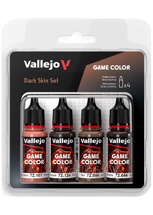 Vallejo Game Color Dark Skin Color Set
