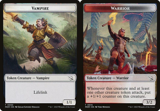 Vampire (0003) // Warrior (0015) Double-Sided Token - Foil