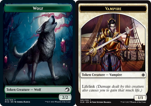 Vampire (001) // Wolf (013) Double-Sided Token