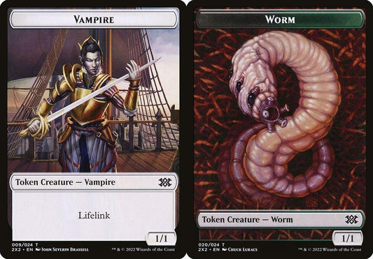Vampire (009) // Worm(020) Double-Sided Token - Foil