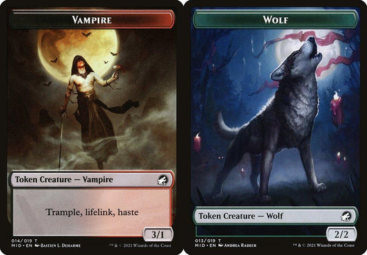 Vampire (014) // Wolf (013) Double-Sided Token - Foil