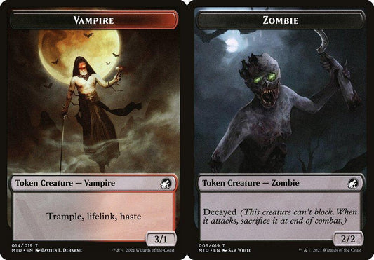 Vampire (014) // Zombie (005) Double-Sided Token - Foil