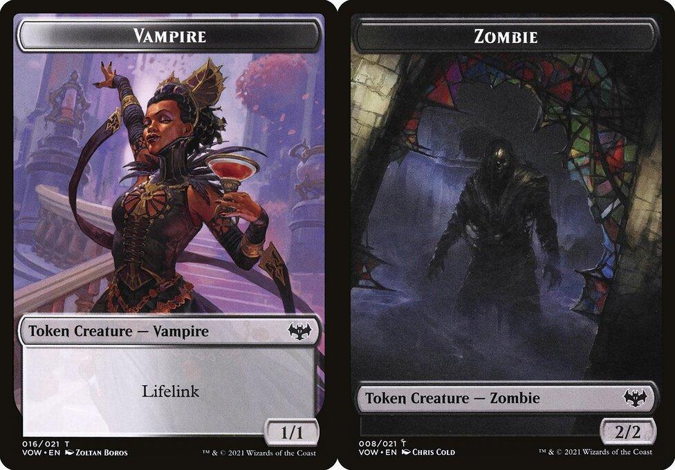 Vampire (016) // Zombie (008) Double-Sided Token - Foil