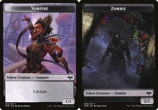 Vampire (016) // Zombie (008) Double-Sided Token - Foil
