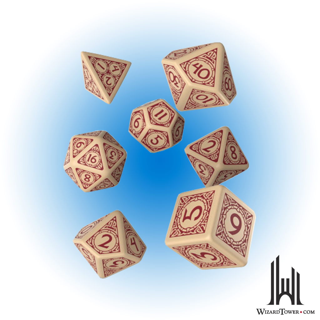 Dice Set - Viking Beige / Burgundy 7ct