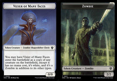 Vizier of Many Faces (0005) // Zombie (0011) Double-Sided Token