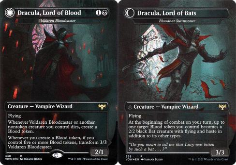 Dracula, Lord of Blood // Dracula, Lord of Bats [Voldaren Bloodcaster // Bloodbat Summoner] (338) - Foil