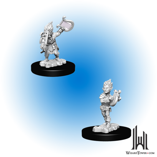 Unpainted Miniature - Pathfinder - Male Gnome Bard