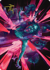 Waltz of Rage (35/54) Art Card (ADSK) - Gold-Stamped Signature