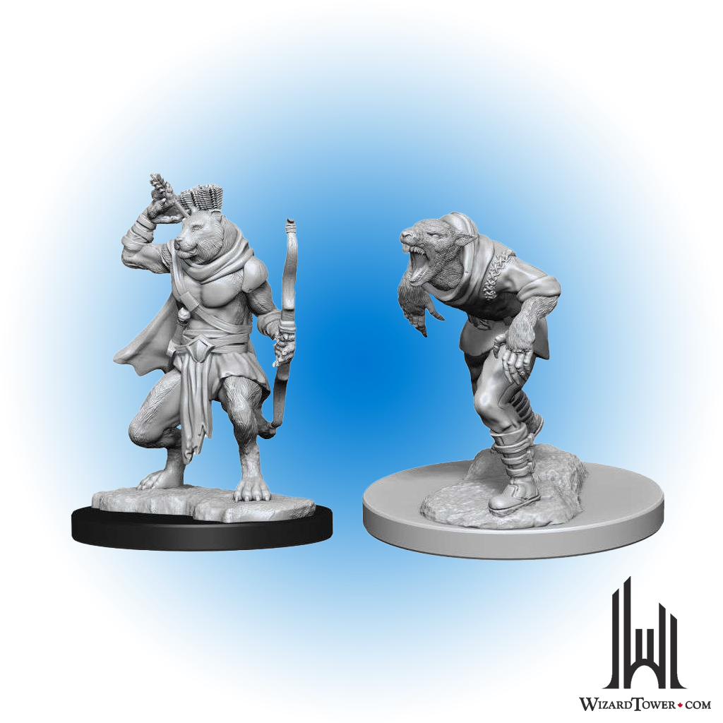 Unpainted Miniature - Dungeons & Dragons - Wererat and Weretiger