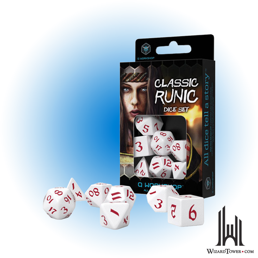 Dice Set - Runic White / Red 7ct