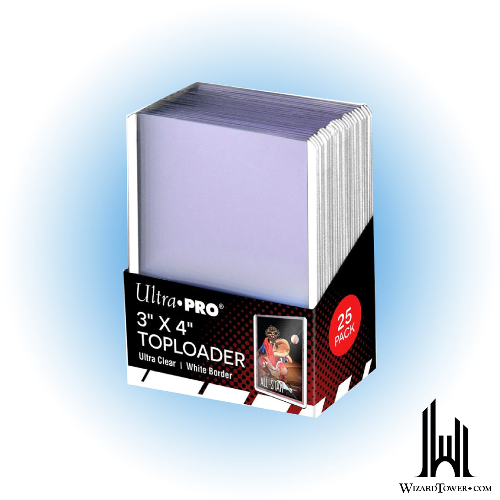 Toploader - White Border 3" x 4" Pack of 25