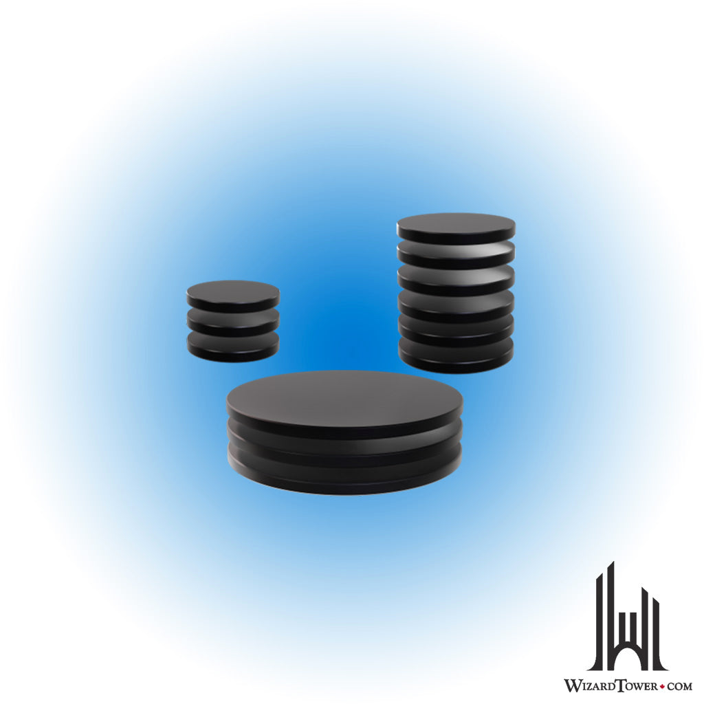 Figure Stands - Black Round Base 12ct