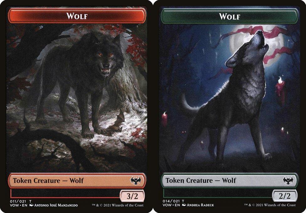 Wolf (011) // Wolf (014) Double-Sided Token - Foil
