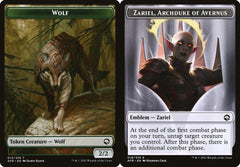 Wolf (014) // Zariel, Archduke of Avernus Emblem (019) Double-Sided Token - Foil