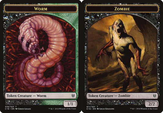 Worm (018) // Zombie (011) Double-Sided Token