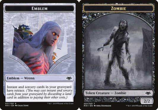 Wrenn and Six Emblem (021) // Zombie (007) Double-Sided Token