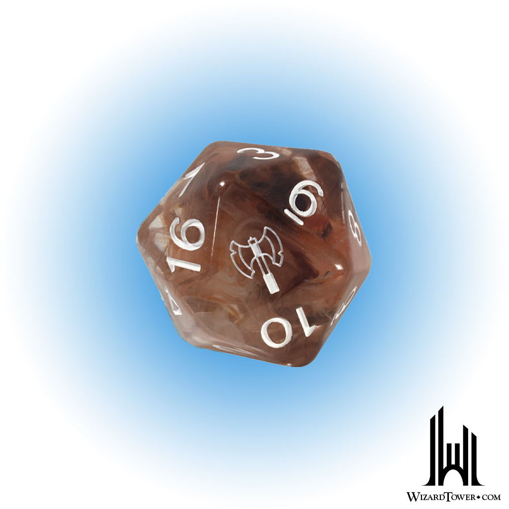 Individual Dice - Diffusion Barbarian's Rage Symbol 30mm d20