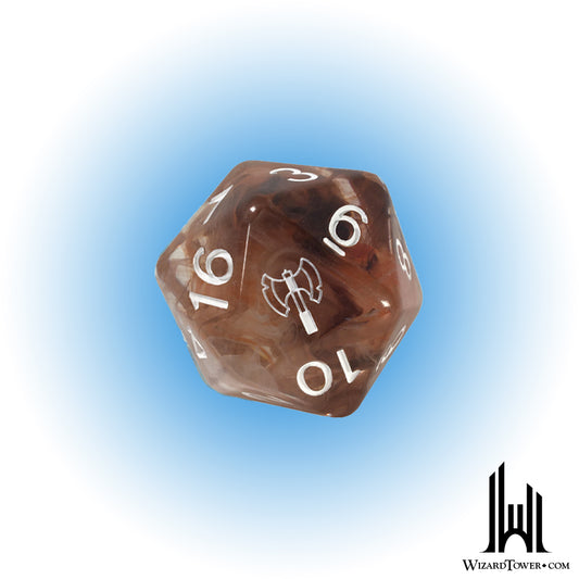 Individual Dice - Diffusion Barbarian's Rage Symbol 30mm d20