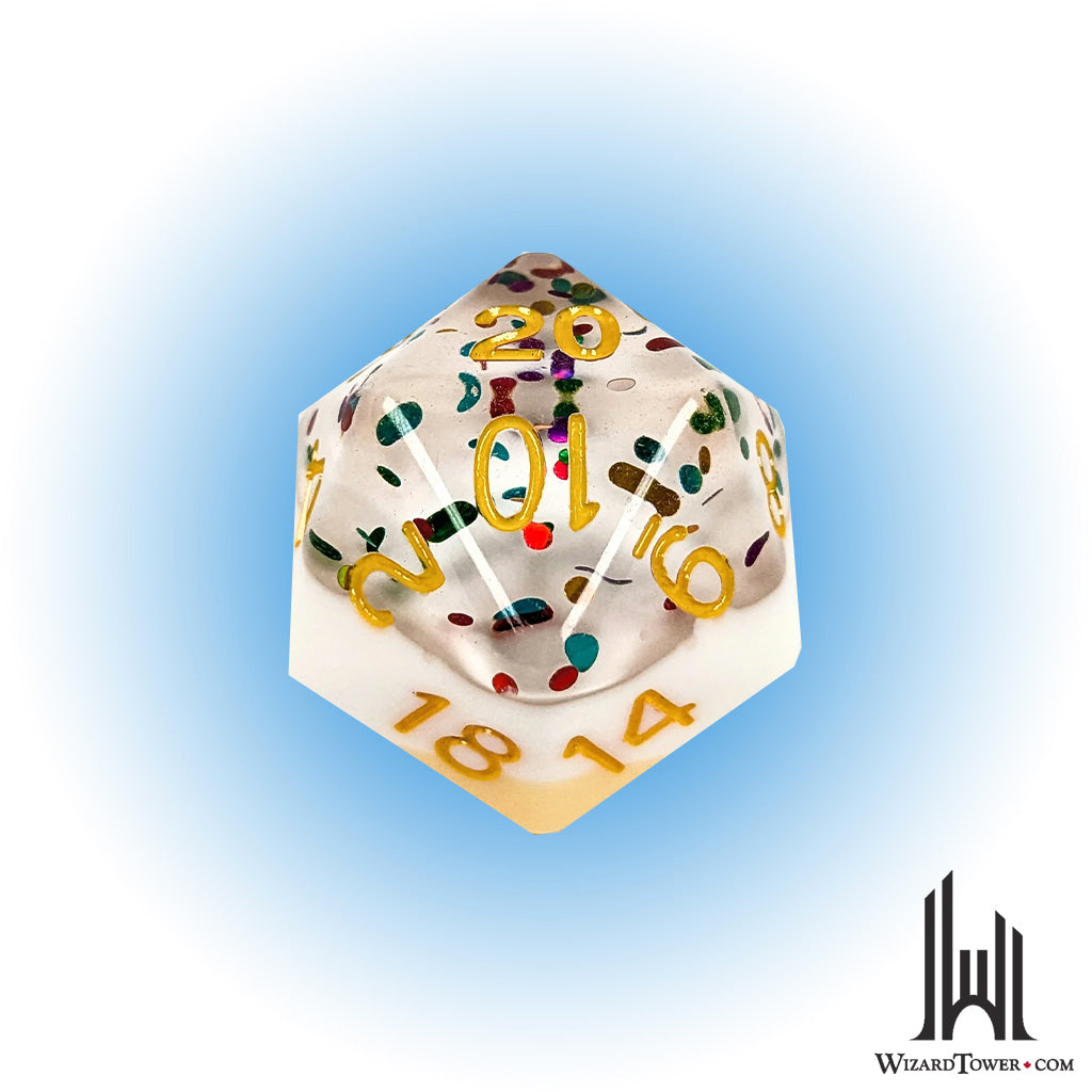 Individual Dice - Birthday Wishes 30mm d20