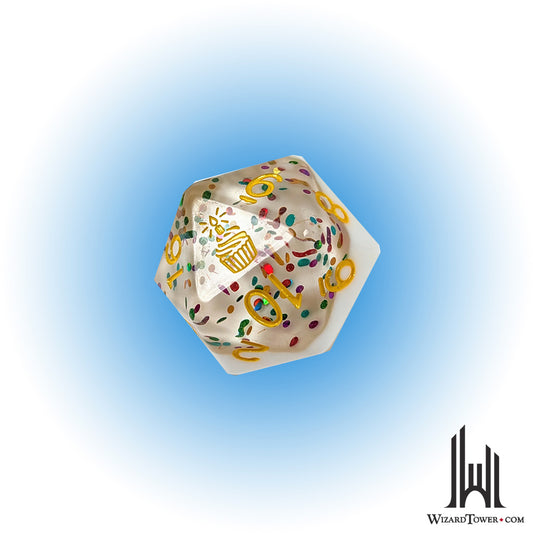Individual Dice - Birthday Wishes Symbol 30mm d20