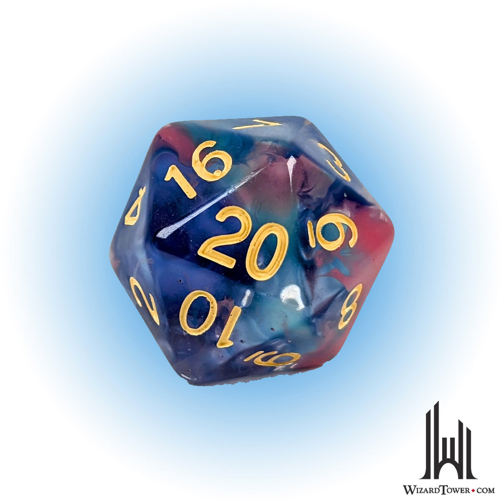 Individual Dice - Coral Reef 30mm d20