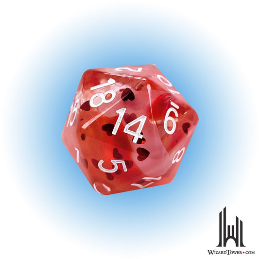 Individual Dice - Lovestruck Symbol 30mm d20