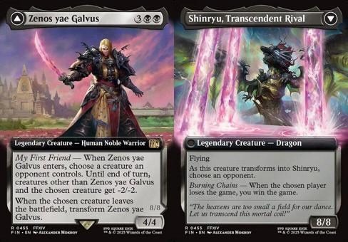 Zenos yae Galvus // Shinryu, Transcendent Rival (0455) (Extended Art) - Foil