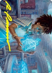 Zimone, Quandrix Prodigy (46/81) Art Card (ASTX) - Gold-Stamped Signature