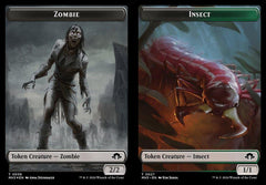 Zombie (0039) // Insect (0027) Double-Sided Token - Ripple Foil