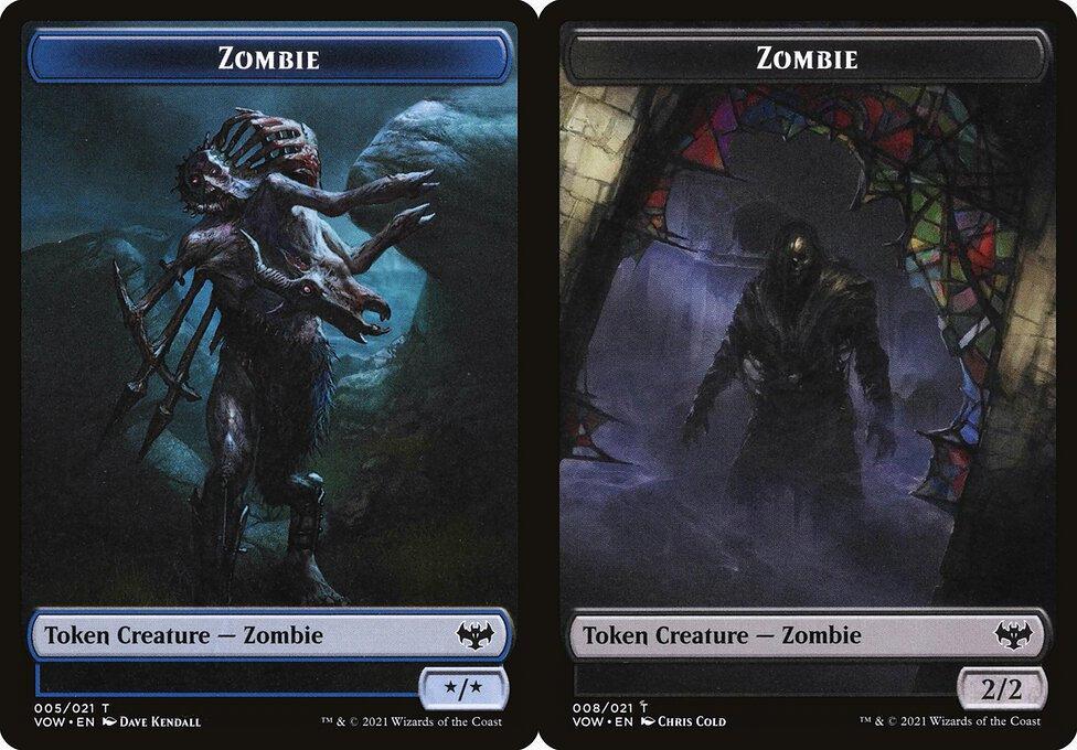 Zombie (005) // Zombie (008) Double-Sided Token - Foil