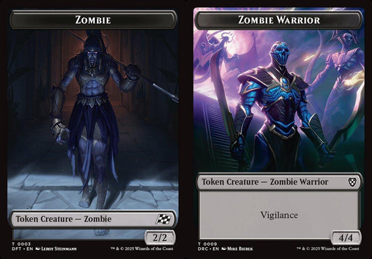 Zombie (0003) // Zombie Warrior (0009) Double-Sided Token (TDRC)