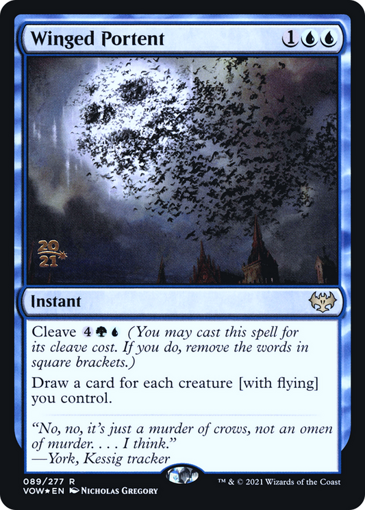 Winged Portent (089) (Prerelease) - Foil