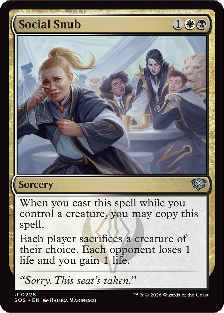 Social Snub (SOS) - Foil