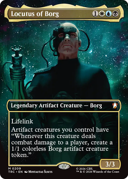 Locutus of Borg (0209) (Borderless) (TRC) - Surge Foil