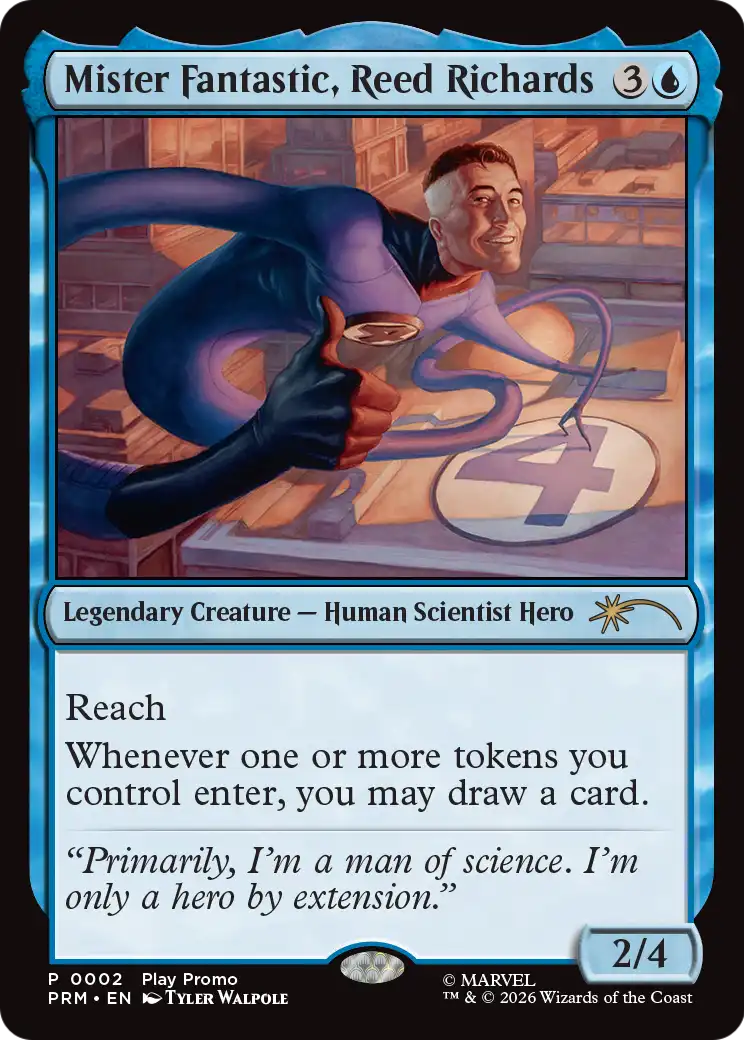 Mister Fantastic, Reed Richards (0002) (Play Promo) (PW26) - Foil