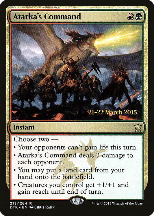 Atarka's Command (213) (Prerelease) - Foil