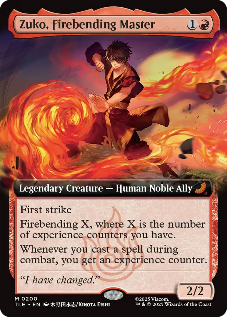 Zuko, Firebending Master (0200) (Extended Art) - Foil tle