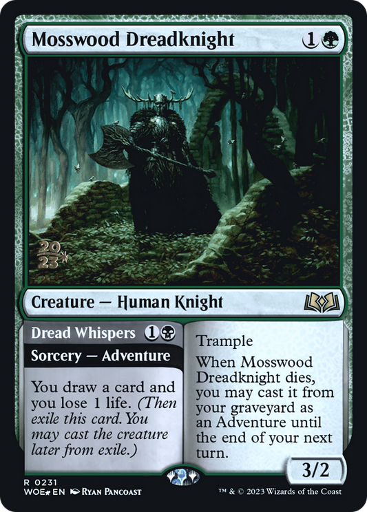 Mosswood Dreadknight // Dread Whispers (0231) (Prerelease) - Foil