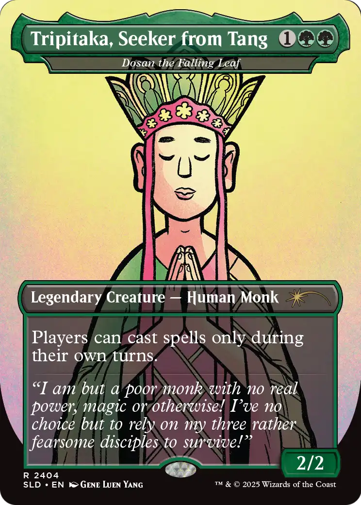 Tripitaka, Seeker from Tang [Dosan the Falling Leaf] (2404) (Borderless) (SLD) - Foil