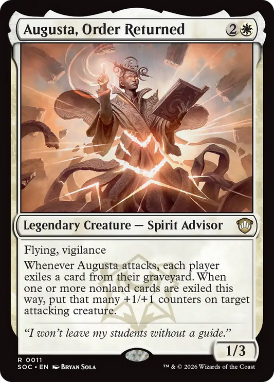 Augusta, Order Returned (SOC)
